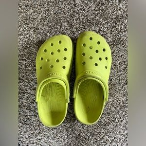 Hi-Viz/Neon Yellow Crocs - size 11 women’s, 9 men’s